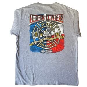 Delta Pro Weight Men T-shirt size XL ShortSleeve Gray Track Services Texas Motor